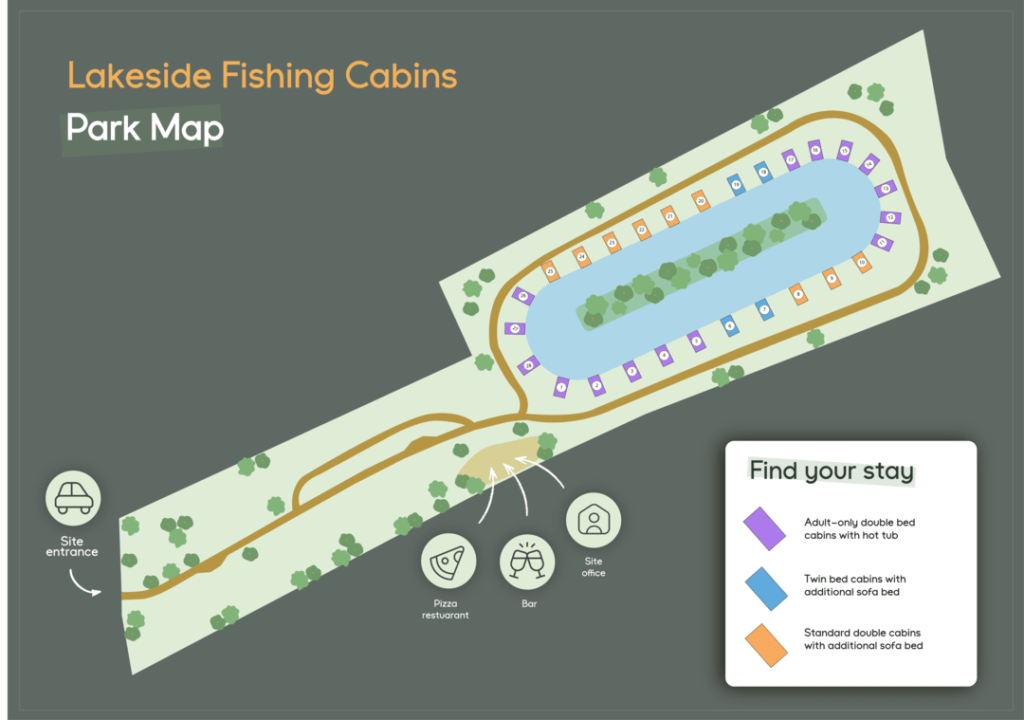 Map of Lakeside Fishing Retreats